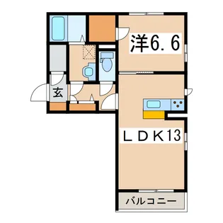 シャーメゾンベレオ東千石【3階】の間取り