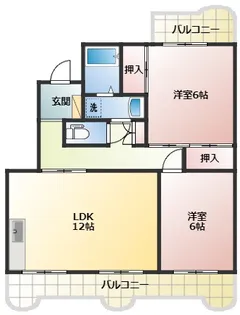 グランヴェール伏見II【1階】の間取り
