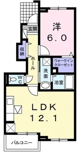 アバンツァートII【1階】の間取り