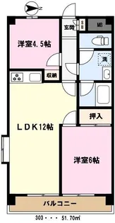 埼玉県川口市幸町2【マンション】の間取り