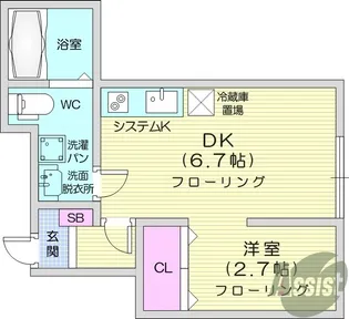 BELANGRIAK国見【1階】の間取り