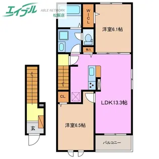 プラネット 寺ノ前【2階】の間取り