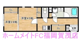 福岡県福岡市早良区原3【アパート】の間取り