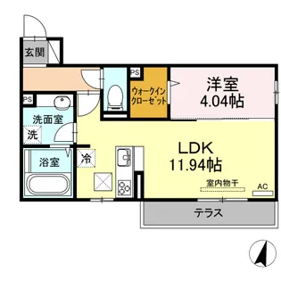 広島県福山市御幸町大字上岩成【アパート】の間取り