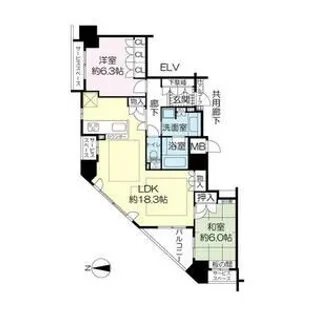 ジオ烏丸五条【5階】の間取り