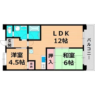 アイボリッチ・ウエスト【4階】の間取り