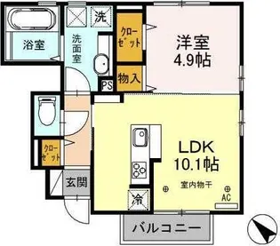 ルミエール【1階】の間取り