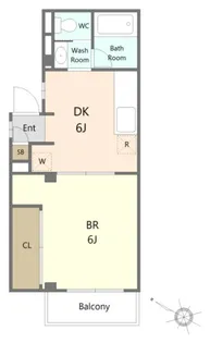 パークサイドハウスK【2階】の間取り
