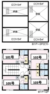 パソム小山【1階】の間取り