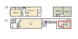 上本折84番館【1階】の間取り