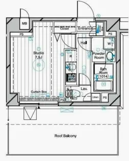 メインステージ二子多摩川【5階】の間取り