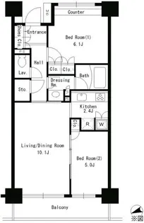 パークアクシス文京ステージ【1階】の間取り