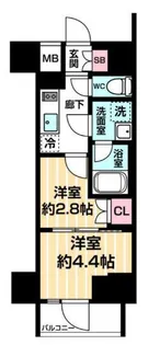 ARCOBALENO MINAMISENJU【9階】の間取り