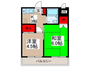 シャト-ル中青木【3階】の間取り