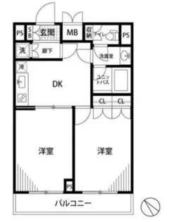 ルーブル上池台弐番館【4階】の間取り