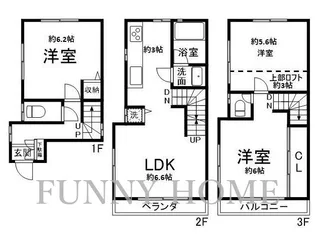 東京都世田谷区下馬1【一戸建】の間取り