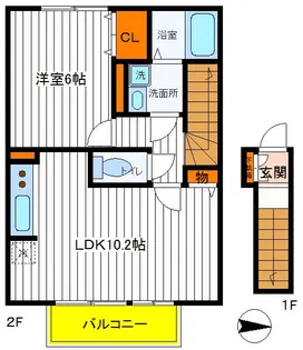 東京都日野市栄町2【アパート】の間取り