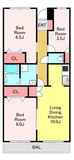 グランドゥ ルII蕨NAGAI【3階】の間取り