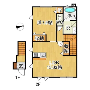 アネックス樹木【2階】の間取り