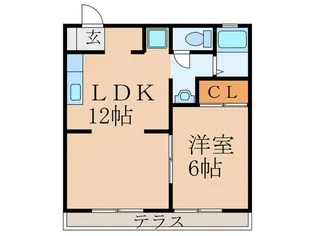 ベルエポック奥村A棟【1階】の間取り