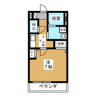 クレール西国立【3階】の間取り