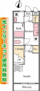 ZERO月の輪Sta【2階】の間取り