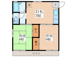 エディハウスB【1階】の間取り