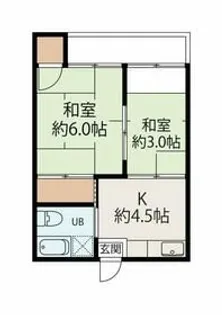 レジデンス浜町【2階】の間取り