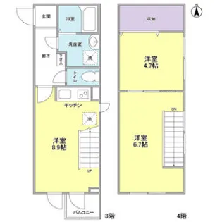 La fleche中野坂上の間取り