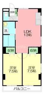 城山奥津マンション【4階】の間取り