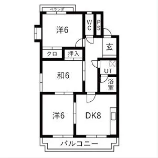 メモアール中花【2階】の間取り