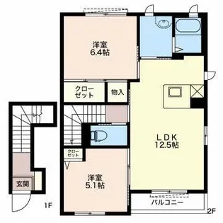 マインコートD【2階】の間取り