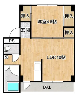 ビレッジハウス稲荷2号棟【5階】の間取り