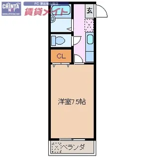 カレッジハウス8【1階】の間取り