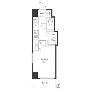ヴェルト横浜吉野町【4階】の間取り