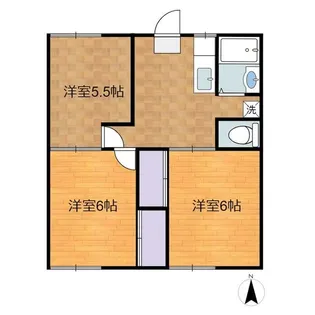 第5クレスト吉原【2階】の間取り