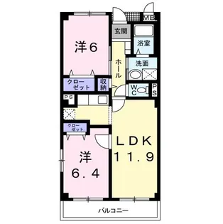 ニュー・カースル【2階】の間取り