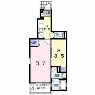 フレッシュリーA【1階】の間取り
