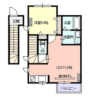 シャーメゾン徠夢【2階】の間取り