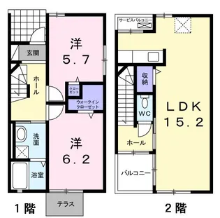 メゾン・ド・ビューII【1階】の間取り