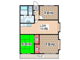 ハイムエバ-グリ-ン【1階】の間取り