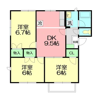メゾン・エリナA棟【1階】の間取り