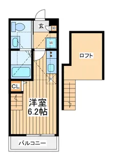 ハーミットクラブハウスパグルス【2階】の間取り