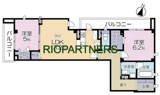 トイ ベレ フォレ デ レーヴ【3階】の間取り