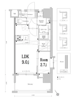 エンクレスト空港通り【12階】の間取り