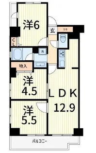 アーク金町レジデンス【6階】の間取り
