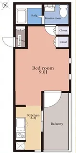 QUENT8111.【4階】の間取り