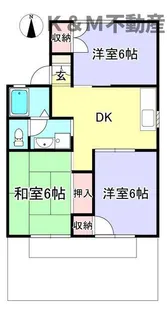セジュール増尾【1階】の間取り