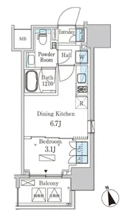 パークアクシス浦安【9階】の間取り
