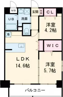 ウィングス熊手【5階】の間取り
